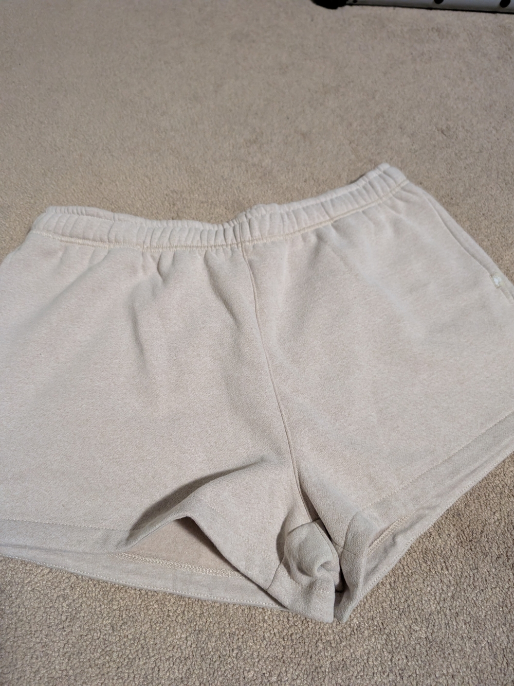 Cotton On Cream Terry Elastic Waist Athletic Shorts